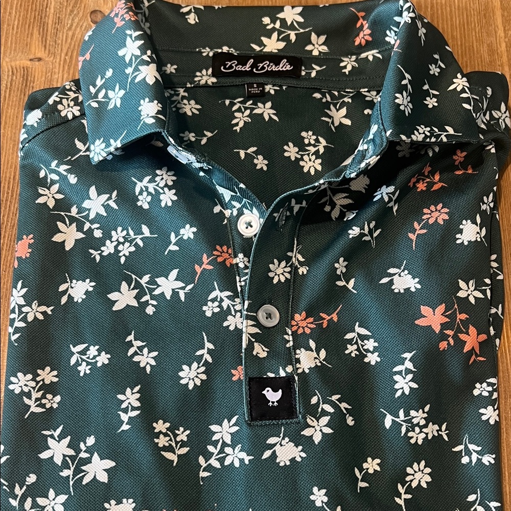 Bad Birdie Dark Green Floral Men's Shirt